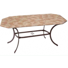 165 x 95 cm plade i brun mosail-Look med 4 stk. C-ALU-ben ”Werzalit”