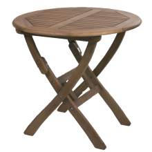 ”Everton”  70 cm Ø Bord med folde klap-ben i Akacie-træ