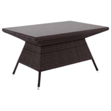 Have bord 130 x 90 Glas-plade, poly-rattan "Sparta"