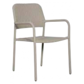 Stabelbar stol på Stål-stel. Taubefarvet ”Jens” (136B)