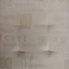 45 x 47 cm Sæde - Havehynde = Beige med text, BOMULD (Dess. 125) 4 Stk