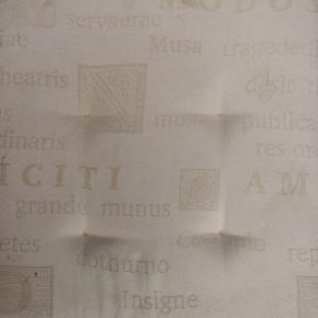 Dess. 125 Beige med text, BOMULD