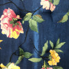 Pindestol-sæde Hynde, Blå med blomster 43 - 38 x 42 cm. (Dess. 145) REST UDSALG 4stk