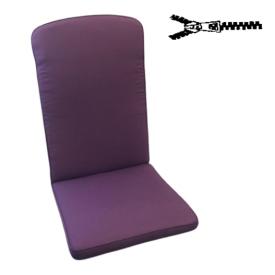 50 x 48 / 75 cm Højryg pos. stol hynde - Havehynde = Lilla, BOMULD+POLYESTER (Dess. 185)