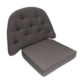 55 x 57 cm Sabrina Sæde Stol - Havehynde = Taupe, BOMULD+POLYESTER (Dess. 188)