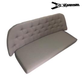 165 x 57 + 190 x 48 cm Sabrina Sæde 3 pers. Sofa - Havehynde = Taupe, BOMULD+POLYESTER (Dess. 188)