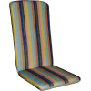 50 x 48 / 75 cm Højryg pos. stol hynde - Havehynde = Pastelfarvet 2,5 cm. Stribet, INDISK BOMULD (Dess. 220)