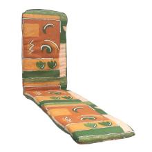 45 x 115 / 78 cm Deckstol - Havehynde = Fantasi i varm Brun og Grøn, BOMULD (Dess. 26+26)