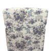 60 x 125 / 75 cm Solvogn - Havehynde = Lysebeige, med Lilla og Turkise blømster, SPUNRAYN (Dess. 369)