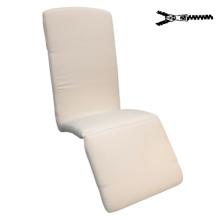 50 x 40 + 48 / 80 cm Relax Hvilestol med Lomme - Havehynde = Hvid - med nist, BOMULD+POLYESTER (Dess. 373)