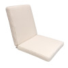 60 x 50 / 55 cm Eks. Bred Lav træstol - Havehynde = Hvid - med nist, BOMULD + POLYESTER (Dess. 373) 4 Stk