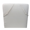 60 x 125 / 75 cm Solvogn - Havehynde = Hvid - med nist, BOMULD+POLYESTER (Dess. 373)