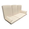 170 X 55 / 75 cm Hængesofa højryg hynde sæt - Havehynder = Hvid - med nist, Ensfarvet, BOMULD + POLYESTER (Dess. 373)