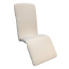50 x 40 + 48 / 80 cm Relax Hvilestol med Lomme - Havehynde = Hvid - med nist, BOMULD+POLYESTER (Dess. 373)