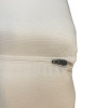 50 x 40 + 48 / 80 cm Relax Hvilestol med Lomme - Havehynde = Hvid - med nist, BOMULD+POLYESTER (Dess. 373)