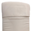 50 x 40 + 48 / 80 cm Relax Hvilestol med Lomme - Havehynde = Hvid - med nist, BOMULD+POLYESTER (Dess. 373)