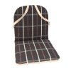 45 x 40 / 45 cm Mellem ryg - Havehynde = Antrasit ternet med beige og brun streg, DRALON (Dess. 521)
