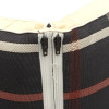 50 x 48 / 52 cm Lav rygget hynde - Havehynde = Antrasit ternet med beige og brun streg, DRALON (Dess. 521)