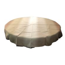 120 cm Ø Rund borddug = Brun strib i strib, DRALON (Dess. 530)