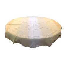 120 cm Ø Rund borddug = Gul, strib i strib, DRALON (Dess. 532)