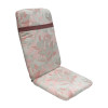 50 x 48 / 75 cm Højryg pos. stol hynde - Havehynde = Pistache Rosa blomster med blade, JACQUARD-VÆVET DRALON (Dess. 536) 3 Stk