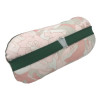 40 x 20 cm Nakkepude - Havehynde = Pistache Rosa blomster med blade, JACQUARD-VÆVET DRALON (Dess. 536)