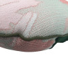40 x 20 cm Nakkepude - Havehynde = Pistache Rosa blomster med blade, JACQUARD-VÆVET DRALON (Dess. 536)