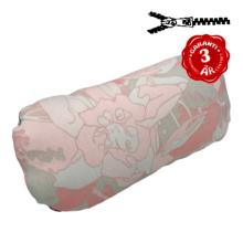 40 x 20 cm Nakkepude - Havehynde = Pistache Rosa blomster med blade, JACQUARD-VÆVET DRALON (Dess. 536)