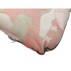 50 x 25 cm Arm pude - Havehynde = Pistache Rosa blomster med blade, JACQUARD-VÆVET DRALON (Dess. 536)