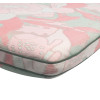 48 X 38 / 52 cm TEAK = SKIPPER - Havehynde = Pistache Rosa blomster med blade, JACQUARD-VÆVET DRALON (Dess. 536)