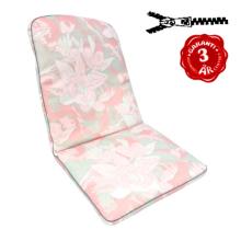 48 X 38 / 52 cm TEAK = SKIPPER - Havehynde = Pistache Rosa blomster med blade, JACQUARD-VÆVET DRALON (Dess. 536)