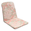 44 x 38 / 60 cm Teak = Java - Havehynde = Pistache Rosa blomster med blade, JACQUARD-VÆVET DRALON (Dess. 536)