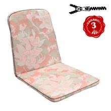 44 x 38 / 60 cm Teak = Java - Havehynde = Pistache Rosa blomster med blade, JACQUARD-VÆVET DRALON (Dess. 536)