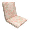 53 x 48 / 50 cm Lav rygget B.K.S. - Havehynde = Pistache Rosa blomster med blade, JACQUARD-VÆVET DRALON (Dess. 536)