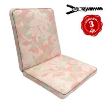 53 x 48 / 50 cm Lav rygget B.K.S. - Havehynde = Pistache Rosa blomster med blade, JACQUARD-VÆVET DRALON (Dess. 536)