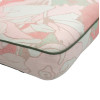 53 x 48 / 50 cm Lav rygget B.K.S. - Havehynde = Pistache Rosa blomster med blade, JACQUARD-VÆVET DRALON (Dess. 536)