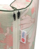 53 x 48 / 50 cm Lav rygget B.K.S. - Havehynde = Pistache Rosa blomster med blade, JACQUARD-VÆVET DRALON (Dess. 536)