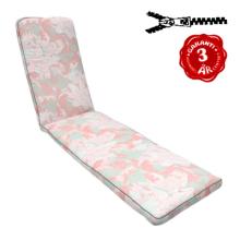45 x 115 / 78 cm Deckstol - Havehynde = Pistache Rosa blomster med blade, JACQUARD-VÆVET DRALON (Dess. 536)