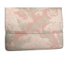 60 x 125 / 75 cm Solvogn - Havehynde = Pistache Rosa blomster med blade,  JACQUARD-VÆVET DRALON (Dess. 536)