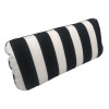 50 x 25 cm Arm pude - Havehynde = Sort/Hvid 5 cm blokstriber, DRALON (Dess. 556)