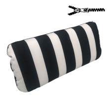 50 x 25 cm Arm pude - Havehynde = Sort/Hvid 5 cm blokstriber, DRALON (Dess. 556)