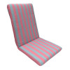 53 x 48 / 64 cm Mellem B.K.S. - Havehynde = Pink og Lysegrøn 3,7 cm blok striber - DRALON (Dess. 559)
