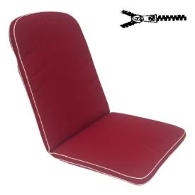 48 X 38 / 52 cm TEAK = SKIPPER - Havehynde = Bordeaux Ensfarvet, DRALON (Dess. 585)