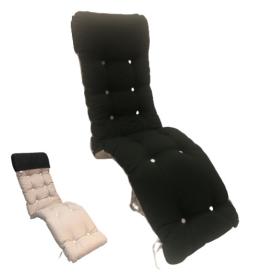 50 x 40 + 48 / 80 cm Relax Hvilestol med Lomme - Havehynde = Grøn Ensfarvet, BOMULD (Dess. 5886)
