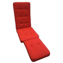 48 x 45+57 / 77 cm Deckstol - Havehynde = Rød Ensfarvet struktur, GLAT POLYESTER (Dess. 5892)