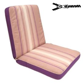 55 x 50 / 55 cm Bred Lav træstol - Havehynde = Brun og Beige samt lilla med lila højde, DRALON (Dess. 593)