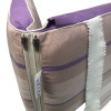 45 x 115 / 78 cm Deckstol - Havehynde = Brun og Beige samt lilla med lila højde, DRALON (Dess. 593)
