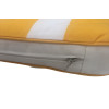 50 x 37 cm Fod til relax 40 - Havehynde = Gul og Hvid 5 cm blokstriber med Hvid højder, DRALON (Dess. 597)