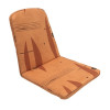 48 x 44 / 50 cm Teak + Resin - Havehynde = Brun med brune abstrakt motiver, VELOUR POLYESTER (Dess. 603) 4 Stk