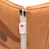 48 x 44 / 50 cm Teak + Resin - Havehynde = Brun med brune abstrakt motiver, VELOUR POLYESTER (Dess. 603) 4 Stk
